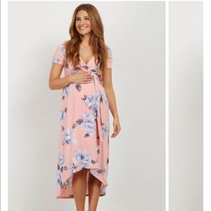 Pinkblush Maternity Floral Hi-Low Wrap Dress